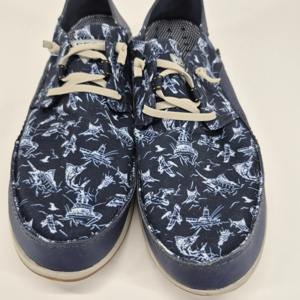 Columbia Bahama Vent Relaxed PFG Laced Boat Deck Shoes Blue BM2658-481 Size 12